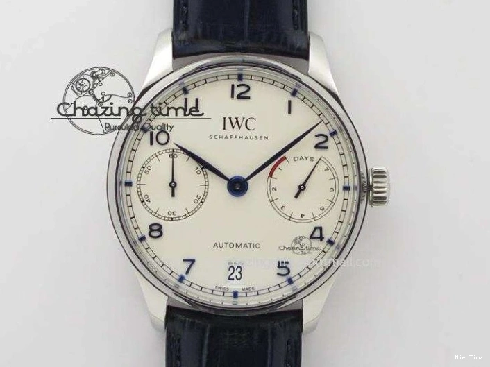 MIROTIME 0319 Unique Portuguese IW3714 Diam ZF V2 1:1 Best Edition Gray Dial On Brown Leather Strap A79350 (Slim Movement) 7250